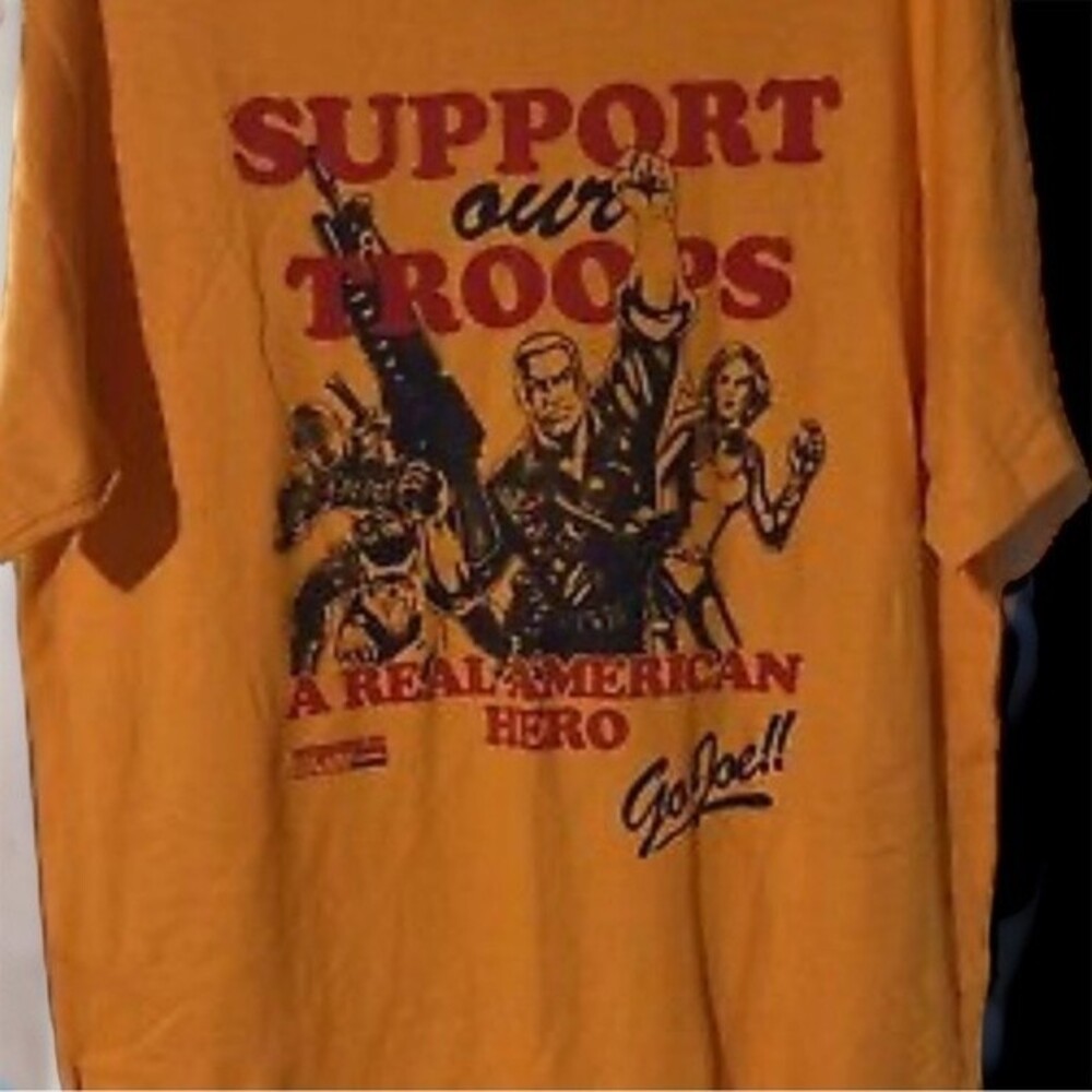 G.I. Joe Support Our Troops A Real American Hero T-Shirt Yellow Short Sleeve Lg - Picture 10 of 10
